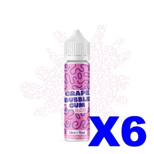 E LIQUIDE E CG LES BANGERZ 50ML 60 40 GRAPE BUBBLEGUM X6 Taux de nicotine 0