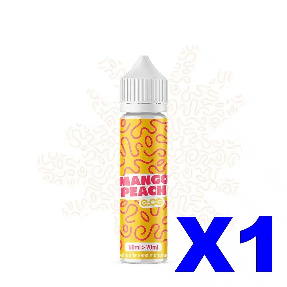 E-LIQUIDE E-CG LES-BANGERZ 50ML 60-40 MANGO-PEACH X1 1 E LIQUIDE E CG LES BANGERZ 50ML 60 40 MANGO PEACH X1 Taux de nicotine 0