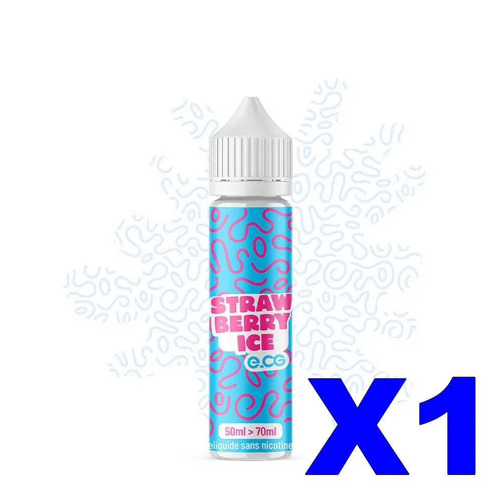 E-LIQUIDE E-CG LES-BANGERZ 50ML 60-40 STRAWBERRY-ICE X1 1 E LIQUIDE E CG LES BANGERZ 50ML 60 40 STRAWBERRY ICE X1 Taux de nicotine 0