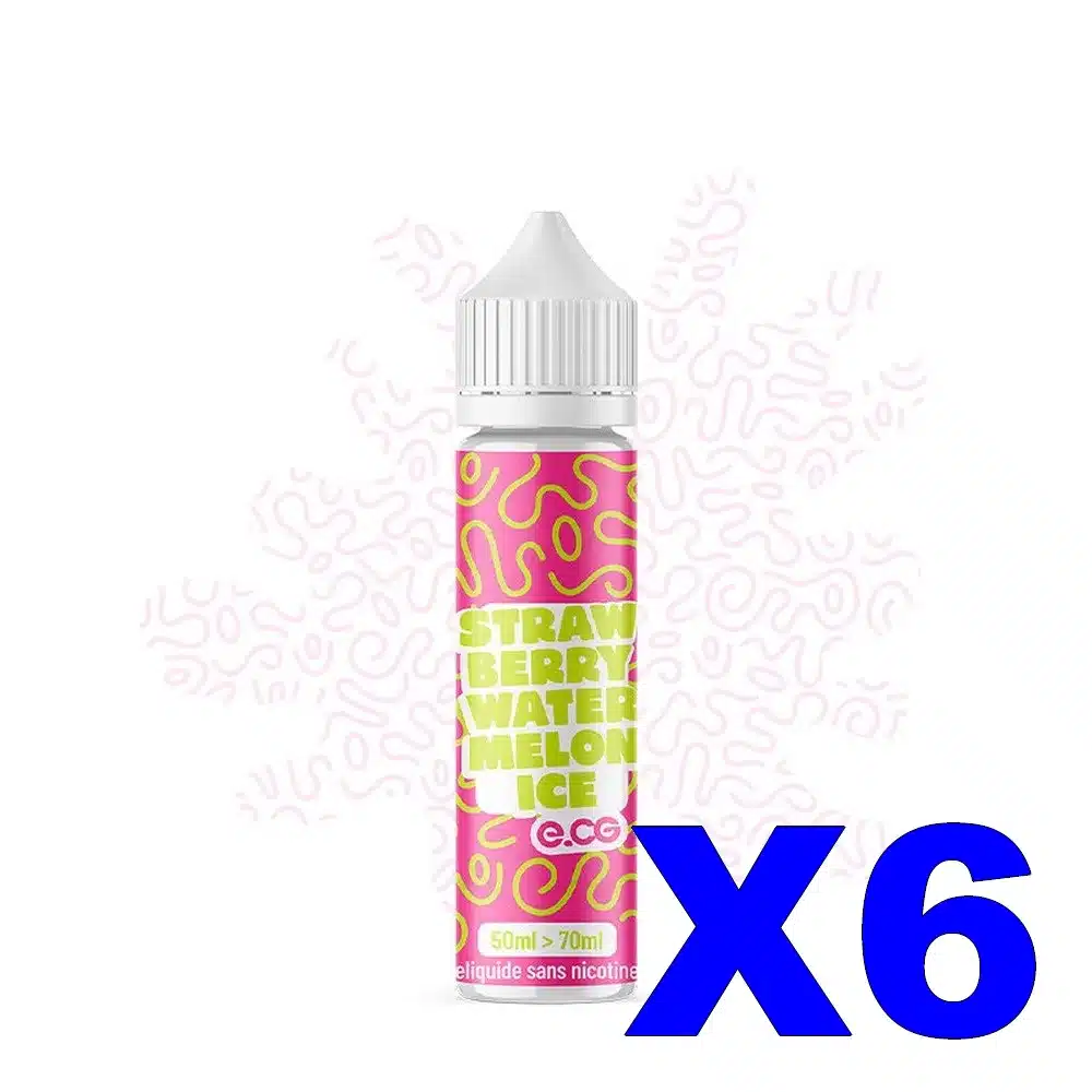 E-LIQUIDE E-CG LES-BANGERZ 50ML 60-40 STRAWBERRY-WATERMELON-ICE X6 1 E LIQUIDE E CG LES BANGERZ 50ML 60 40 STRAWBERRY WATERMELON ICE X6 Taux de nicotine 0