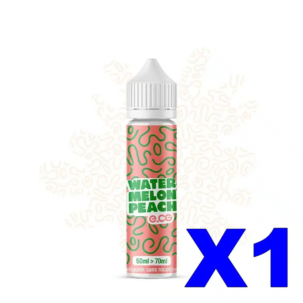 E-LIQUIDE E-CG LES-BANGERZ 50ML 60-40 WATERMELON-PEACH X1 1 E LIQUIDE E CG LES BANGERZ 50ML 60 40 WATERMELON PEACH X1 Taux de nicotine 0